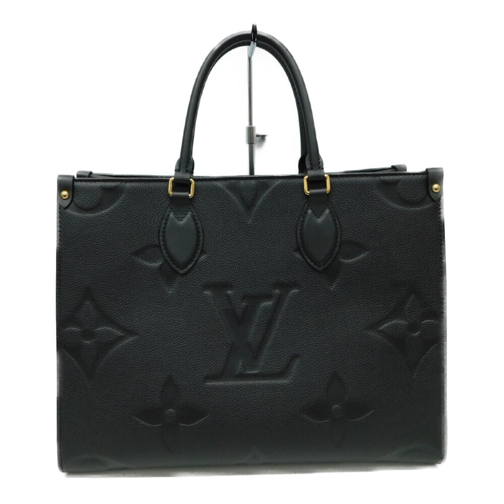 LOUIS VUITTON On the Go Tote Bag Black Noir Monogram Empreinte Leather Embossed - Picture 2 of 7